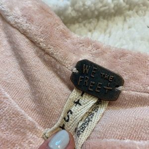 We The Free Pink Velvet Sweater